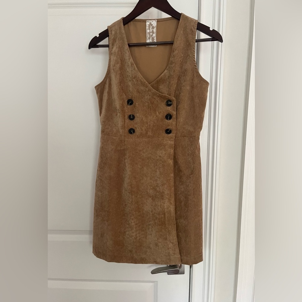 Sadie & Sage Gold Corduroy Dress Sz. S